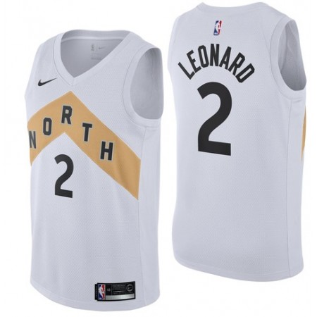 Dres Toronto Raptors Kawhi Leonard 2 Nike 2018-19 City Edition Bijela Swingman